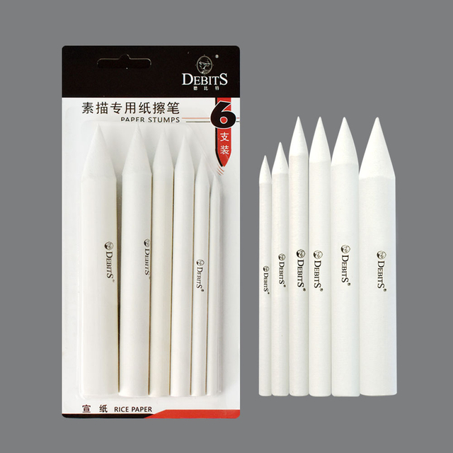 纸擦笔（白宣吸卡）_DBT-1405K-6#（6支装）单尖