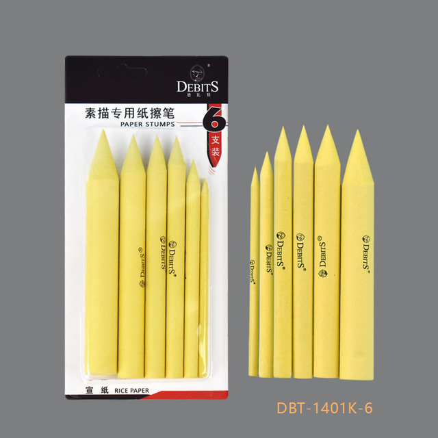 纸擦笔（黄宣吸卡）_DBT-1401K-6#（6支装）单尖