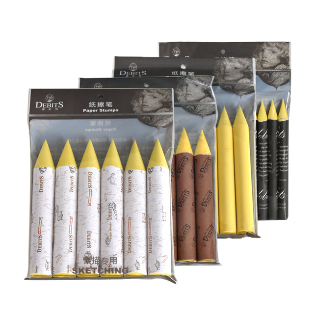 纸擦笔（黄宣）_DBT-1401T-12#（直径11mm，单尖12支套装）
