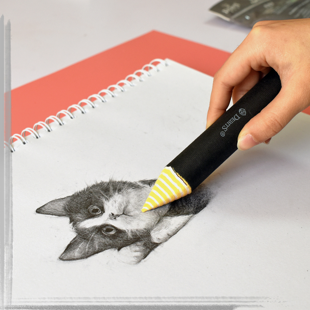 纸擦笔（黄白宣）_DBT-1404-4#（黑皮螺旋笔）