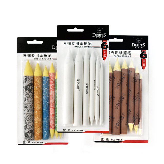 纸擦笔（白宣吸卡）_DBT-1406K-6#（6支装）双尖