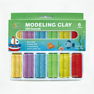 塑型彩泥_MS-342#（油质材料）（6色套装）