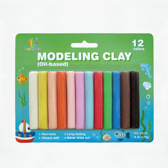 塑型彩泥_MS-391#（油质材料）（12色泥吸卡装）