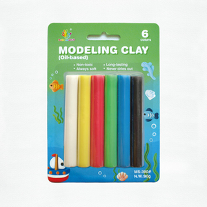 塑型彩泥_MS-390#（油质材料）（6色泥吸卡装）