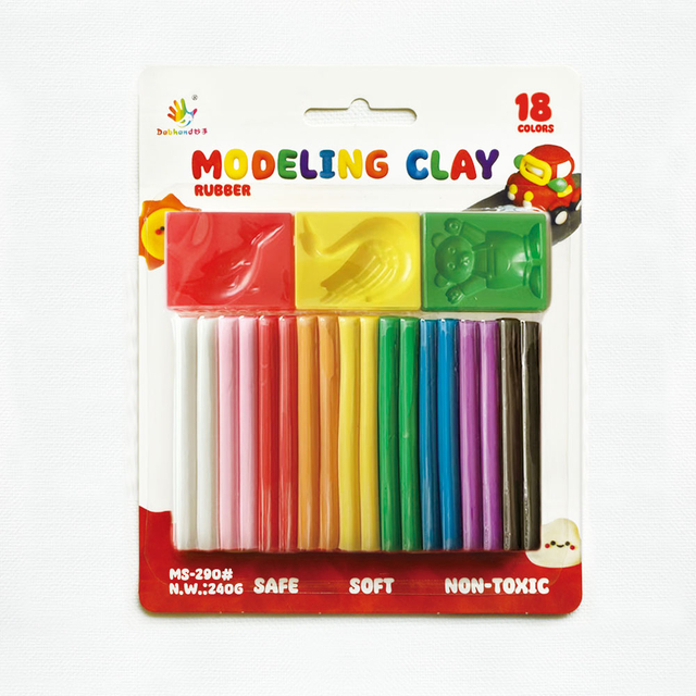 塑型彩泥_MS-290#（橡胶材质）（18色圆柱状+3印模吸卡）
