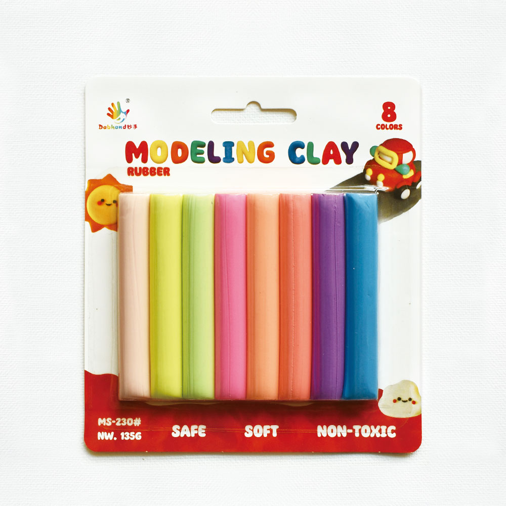 塑型彩泥_MS-230（橡胶材质）（8色圆柱吸卡）