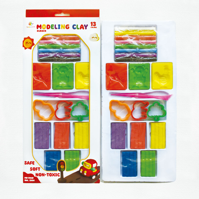 塑型彩泥_MS-246（橡胶材质）（新13色纸盒+工具+模具）