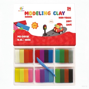 塑型彩泥_MS-2102#MS-2101#MS-2100#MS-299#MS-298#MS-297#MS-296#（橡胶材质）（24色18色16色12色10色8色6色彩泥纸盒）