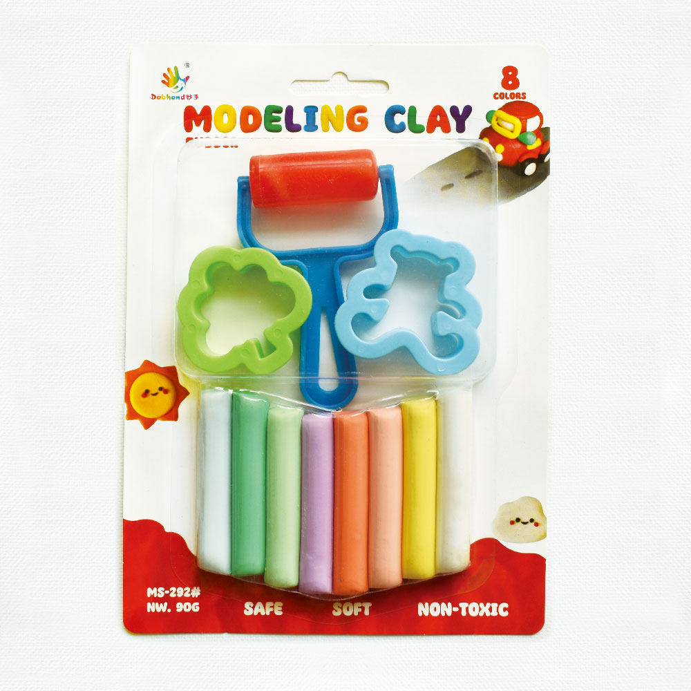 塑型彩泥_MS-292# MS-292P#（橡胶材质）（8色圆柱吸卡+模具+压辊）